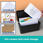 Olivo Index Card Holder Box 3x5 Flash Note Card Holder Storage File Box - Image 6