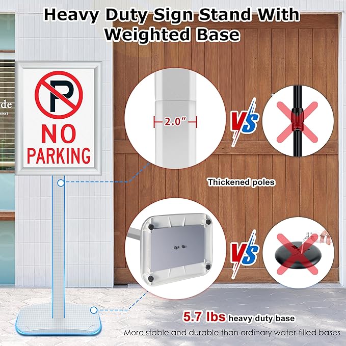 VAIIGO Heavy Duty Standing Sign Holder 11x17 Inch - Image 2