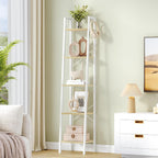 Hzuaneri Ladder Shelf, Bookshelf Bookcase, Freestanding Corner Storage Shelve