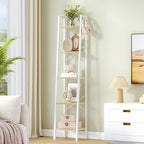 Hzuaneri Ladder Shelf, Bookshelf Bookcase, Freestanding Corner Storage Shelve by Hzuaneri