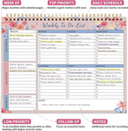 104 Pgs Weekly To Do List Notepad, 52 Duplex-Printed Undated Sheets 100 - Image 2