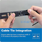 ICC 6” Metal L-Shaped Cable Management Bracket, Vertical/Horizontal, Rack or - Image 8