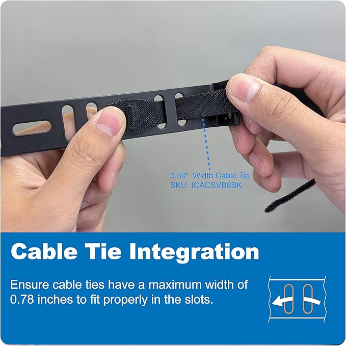 ICC 6” Metal L-Shaped Cable Management Bracket, Vertical/Horizontal, Rack or - Image 8