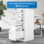 BYNSOE 3 Drawer File Cabinet - Image 8