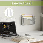 EasyPAG Single Pocket Wall File Organizer, Mesh Hanging File Folder Organizer - Image 5