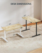 FLEXISPOT Solid Rubberwood Electric Standing Desk - Image 2