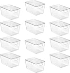 Vtopmart 12 Pack Clear Stackable Storage Bins