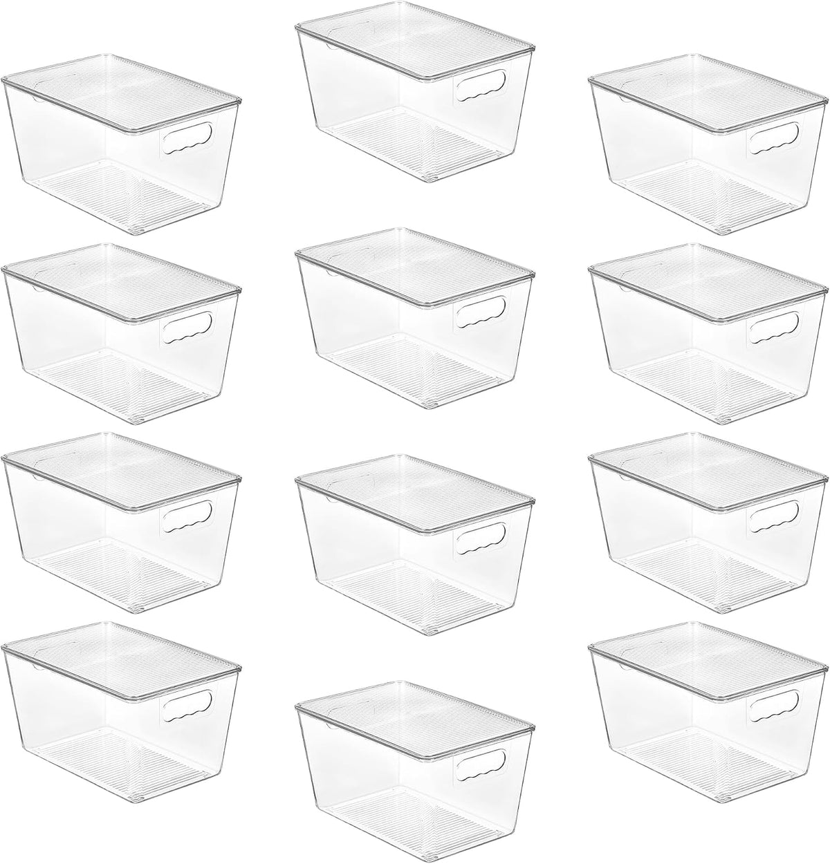 Vtopmart 12 Pack Clear Stackable Storage Bins