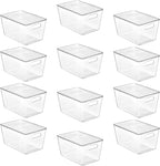 Vtopmart 12 Pack Clear Stackable Storage Bins by Vtopmart