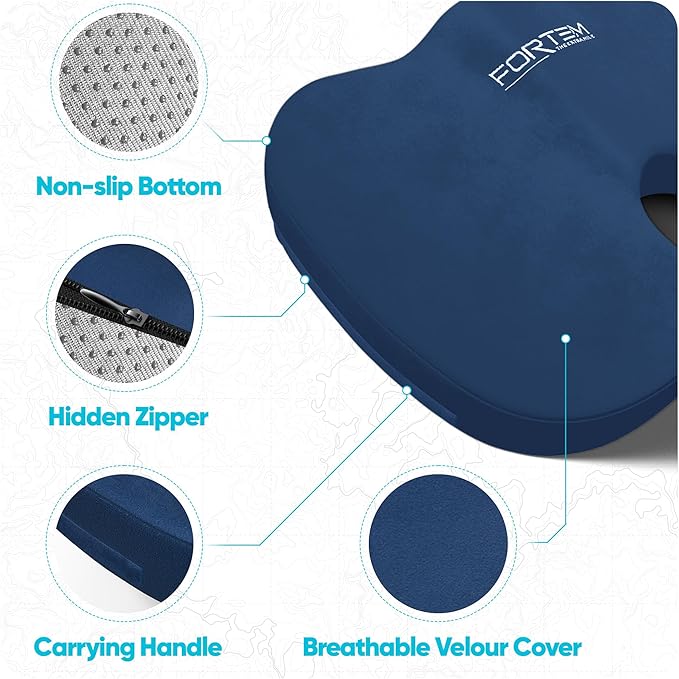 FORTEM Seat Cushion, Office Chair Cushion, Lumbar Support Pillow - Image 4