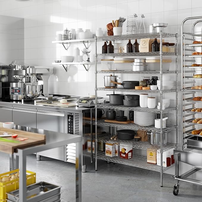Regal Altair 18" Deep x 42" Wide x 74" Height Wire Shelving Kit | 8-Tier | NSF - Image 2