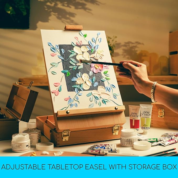 MEEDEN Tabletop Art Sketchbox Easel : Solid Beechwood Table Easels - Image 6