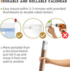 CLEVER CLEAN Large Dry Erase Wall Calendar - Image 5