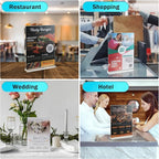 Argvey 8 Pack Acrylic Sign Holder 8.5 x 11 Vertical - Image 6