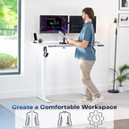 VIVO Electric Dry Erase 60 x 24 in Standing Desk, Memory Height Adjustment - Image 3