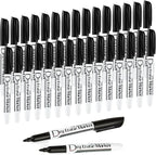 Volcanics Black Dry Erase Markers Low Odor Fine Whiteboard Markers Thin Box of by Volcanics