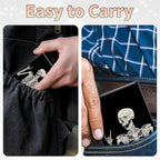BWEGRHE Slim Credit Card Holder, Skull Skeleton RFID Blocking Metal Wallet - Image 7