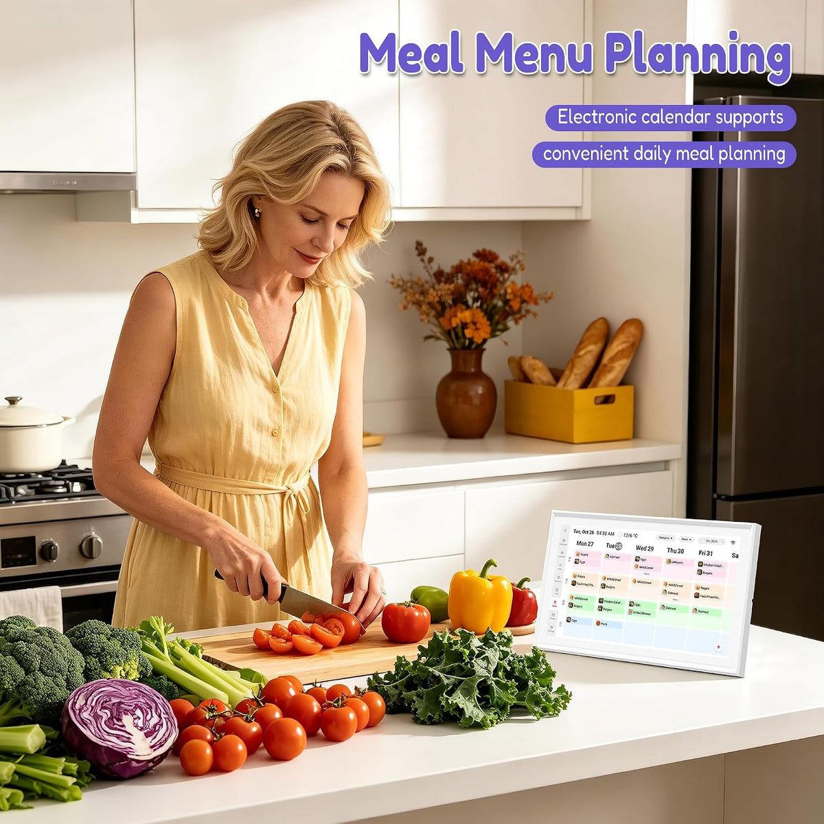 15.6" Smart Digital Calendar, No Subscription WiFi Touch 1080P Wall Planner