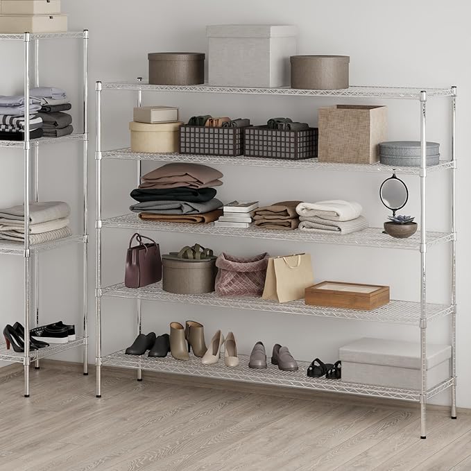 Regal Altair 18" Deep x 72" Wide x 64" Height Wire Shelving Kit | 5-Tier | NSF - Image 7