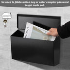 KYODOLED Wall-Mount Mailbox for House, Large Capacity Mail Box, Galvanized - Image 4