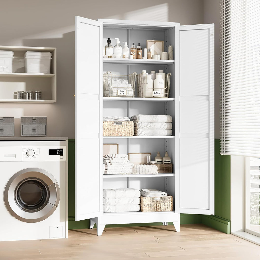 letaya 75" h metal storage cabinet with 2, package contents