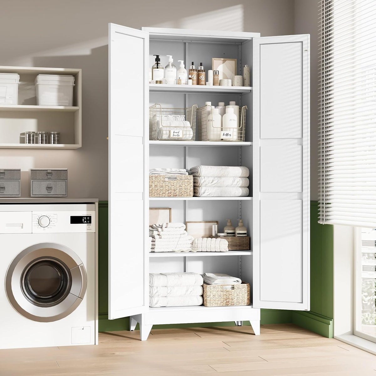 letaya 75" h metal storage cabinet with 2, package contents