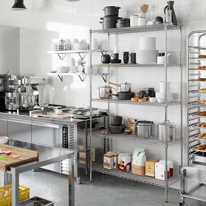 Regal Altair 18" Deep x 48" Wide x 86" Height Wire Shelving Kit | 5-Tier | NSF - Image 7