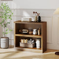 blini 2-Shelf Bookcase Wooden Bookshelves 33in Wide Floor Standing Display by blini