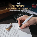 Wordsworth & Black Fountain Pen Set, 18K Gilded Medium Nib, Includes 24 Pack - Image 2