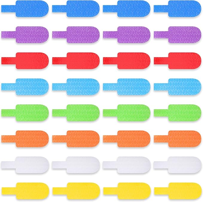 50 Pieces Cable Labels Multi Color Cord Wire Labels, Cable Tags and Wire Tags by Outus