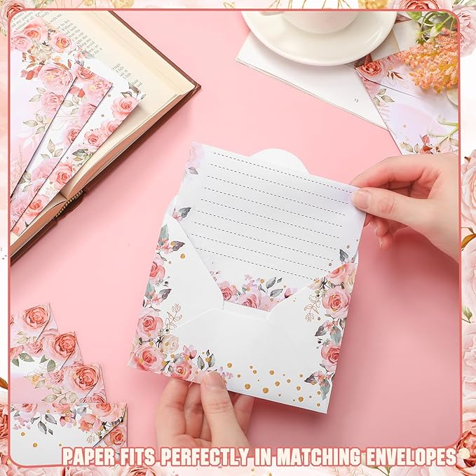 TaoBary 160 Pcs Stationery Paper Set 50 Double Sided Stationery Papers - Image 6