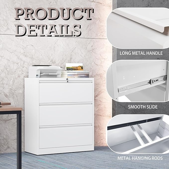 mysteeldepot 3 Drawer Lateral File Cabinet - Image 4