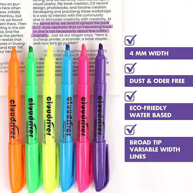 cloudriver Highlighters Bulk Pack Of 120, Chisel Tip, Quick Drying Ink - Image 4