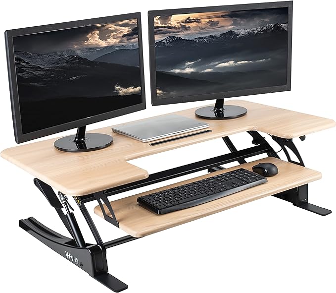 VIVO 42 inch Height Adjustable Stand Up Desk Converter, V Series, Quick Sit to by VIVO