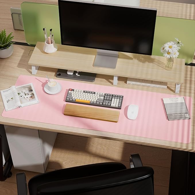 Aothia Leather Desk Pad Protector, Office Desk Mat, Large Mouse Pad, Laptop - Image 4