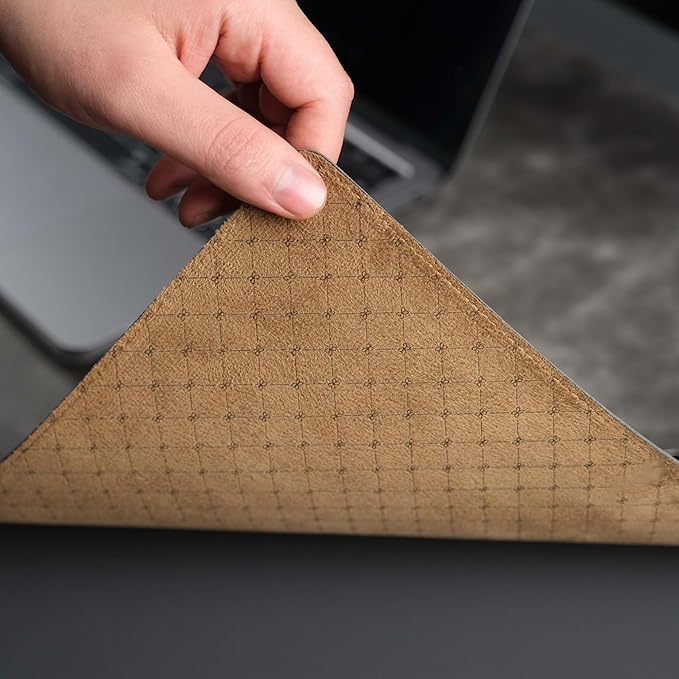 TORONATA Jersey Genuine Calfskin Leather Desk Pad, Office Desk Mat - Image 5