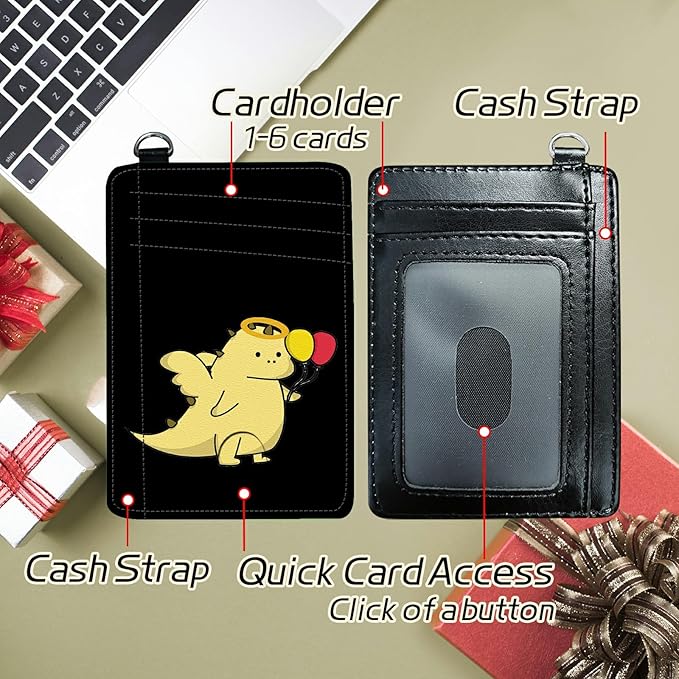BWEGRHE Small Travel Wallets, Dinosaur Slim Minimalist Front Pocket Wallet - Image 5
