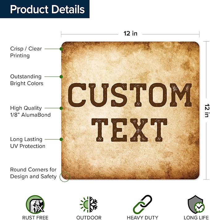Custom Sign, Custom Street Sign, 11 Font Colors, 13 Font Styles, 4 Hole Options - Image 6