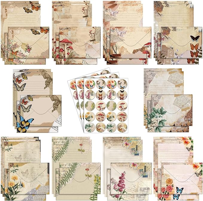 TaoBary 160 Pcs Stationery Paper Set 50 Double Sided Stationery Papers by TaoBary