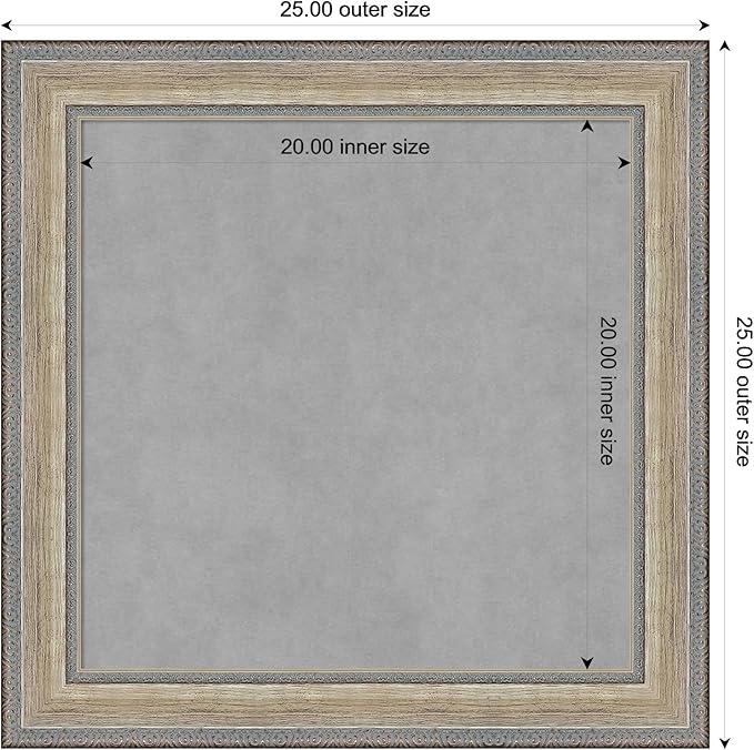 Amanti Art Silver Framed Magnetic Board 25x25 Medium Vision Board - Image 4
