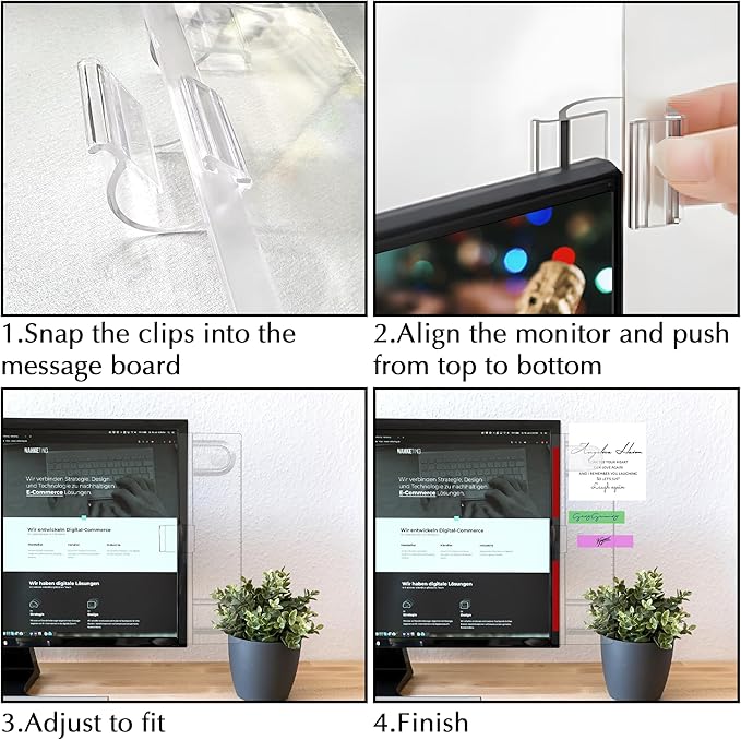 Keenjorika 2PCS Multifunctionnal Monitor Documents Holder, Desktop Message Board - Image 6