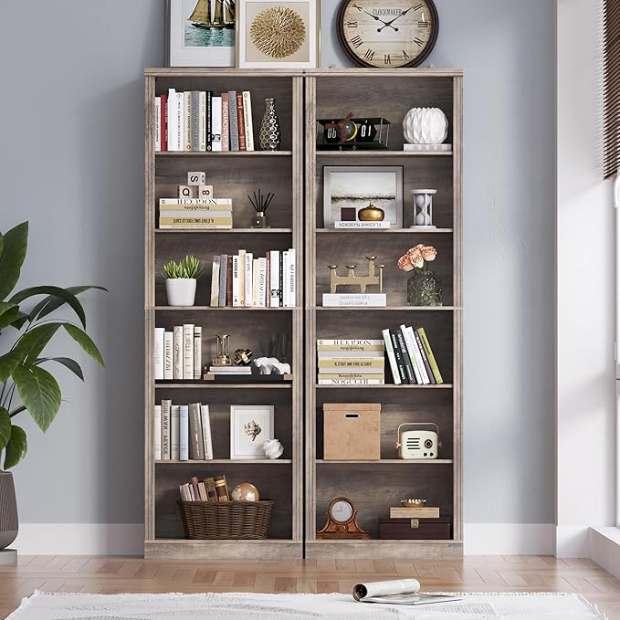 BORNOON 75" Tall Bookshelf, 6-Tier Floor Standing Bookcase - Image 4