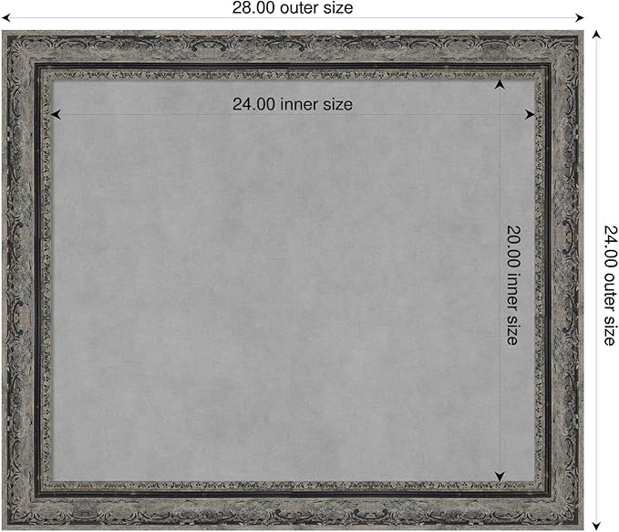 Amanti Art Black Framed Magnetic Board 24x28 Medium Vision Board - Image 2