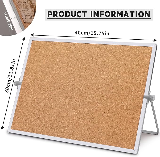 kdafio 11.81"×15.74" Cork Board Bulletin Board, Double Sided Pin Board - Image 2