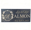 Custom Family Name Sign | Personalized Wooden Wedding Gift | Rustic Last Name