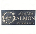 Custom Family Name Sign | Personalized Wooden Wedding Gift | Rustic Last Name by WoodHarmonyUS