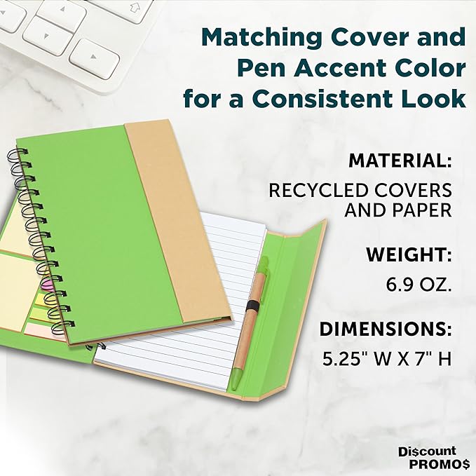 DISCOUNT PROMOS Eco Friendly Spiral Notebooks - Image 4
