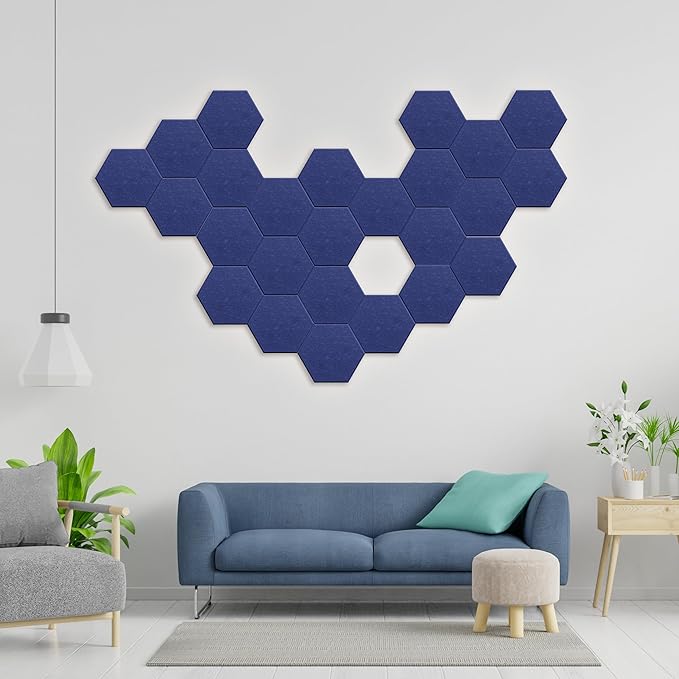 Hexagonal Acoustic Panels-12 Pack High-Density Sound Absorbing Panels - Image 5