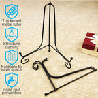 HENABLE 2PCS Premium Black Iron Plate Stands - Image 5