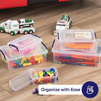 Superio Storage Bins with Lids, Stackable Totes, BPA Free, Odor Free, Organizer - Image 7